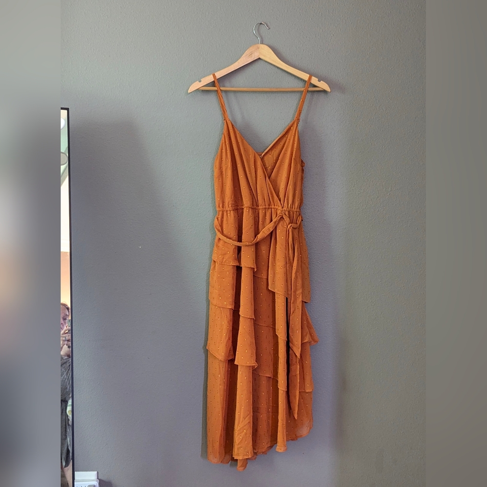 Nwot Lauren Conrad Golden Wrap Dress Size Medium
